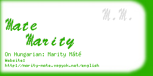 mate marity business card